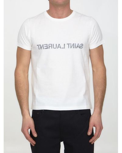 Saint Laurent Reverse Logo T-shirt - White