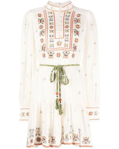 ALÉMAIS Lovella Embroidered Cotton Mini Dress - Multicolor