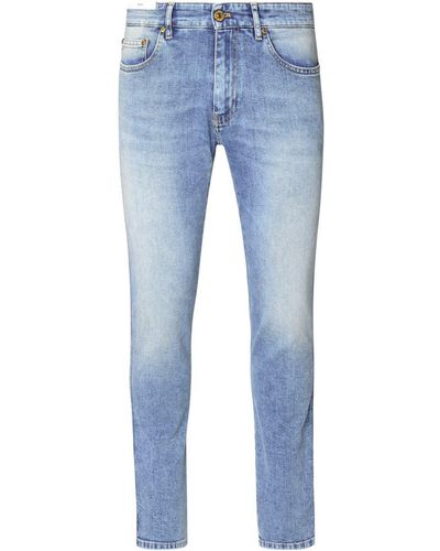 Pt05 'rock' Blue Cotton Blend Jeans
