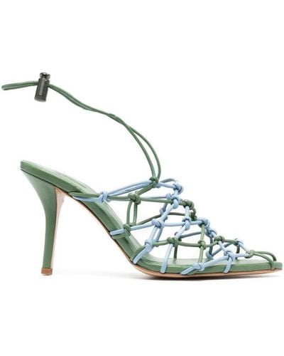 Gia Borghini Pointed Strappy 100mm Court Shoes - Metallic