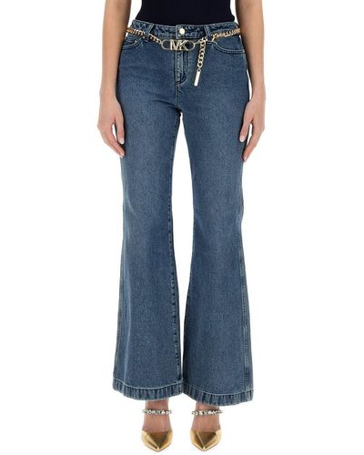 Michael Kors Flare Fit Jeans - Blue