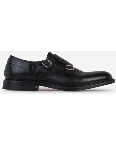 Green George George Double Buckle Shoes - Black