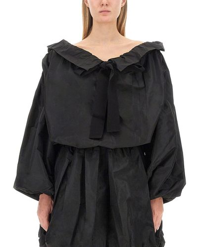 Patou Top With Balloon Sleeves - Black
