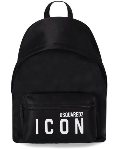 DSquared² Be Icon Black Nylon Backpack