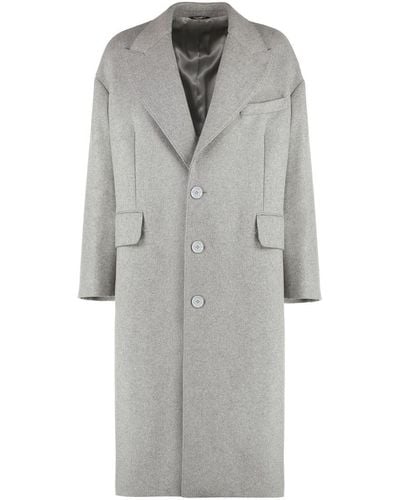 Dolce & Gabbana Wool Blend Coat - Gray