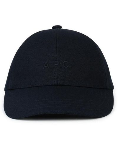 A.P.C. 'Charlie' Midnight Cotton Cap - Blue