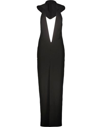 Monot Mônot Hooded Dress With Slit Clothing - Black