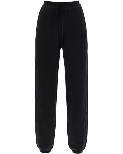 Ganni Joggers In Cotton French Terry - Black