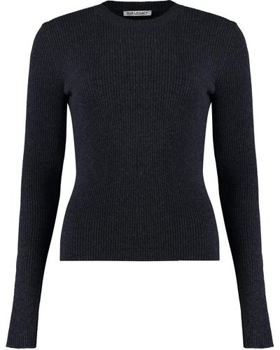 Our Legacy Compact Wool Pullover - Blue