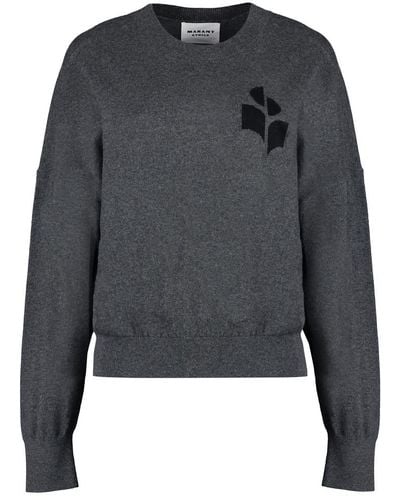 Isabel Marant Marisans Cotton Crew-neck Sweater - Grey