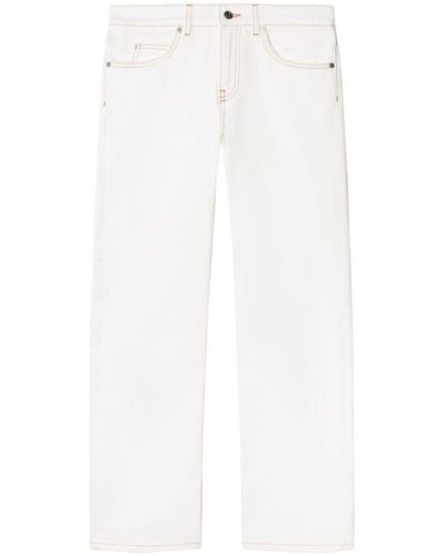 Off-White c/o Virgil Abloh Contrast-stitching Straight-leg Jeans - White