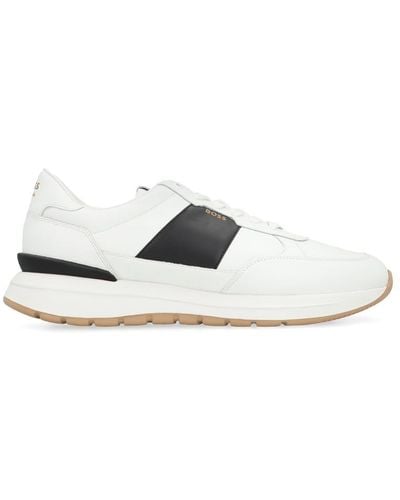 BOSS Jace Leather Low-top Trainers - White