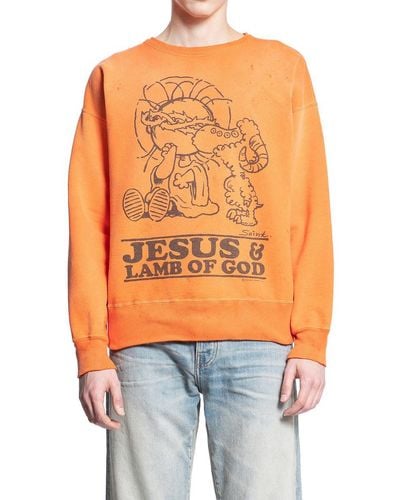 Saint Michael Sweatshirts - Orange