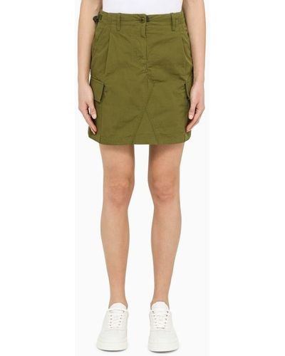 KENZO Green Cotton Cargo Miniskirt
