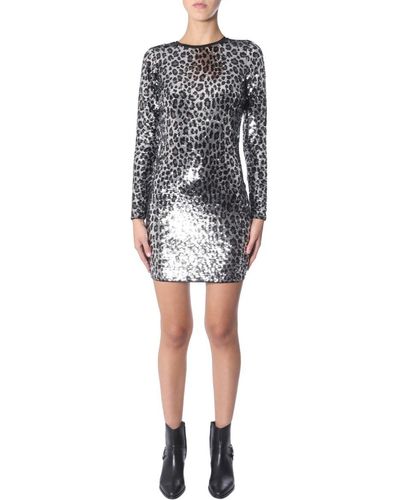 Michael Kors Leopard Dress - Gray