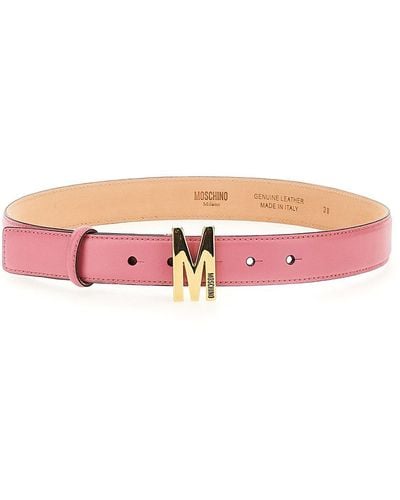 Moschino Logo Belt M - Pink
