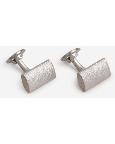 Tateossian Rectangular Cufflinks - White