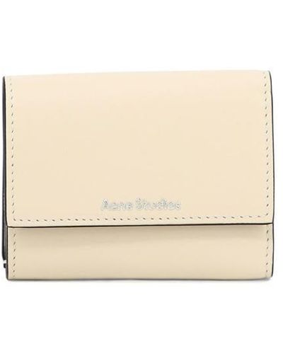 Acne Studios Wallet With Logo - Natural