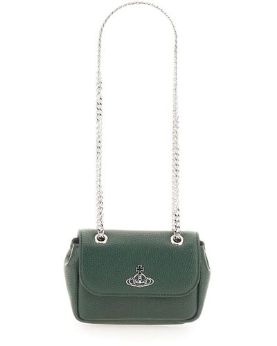 Vivienne Westwood Orb-plaque Foldover Top Mini Bag - Green