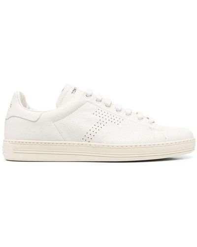 Tom Ford Warwick Leather Sneaker - White