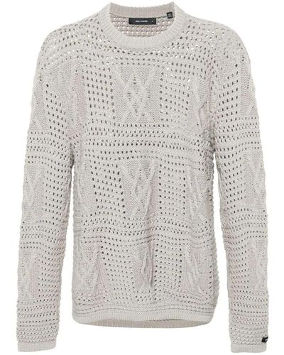 Daily Paper Zuberi Crochet Long Sleeves Sweater - Grey