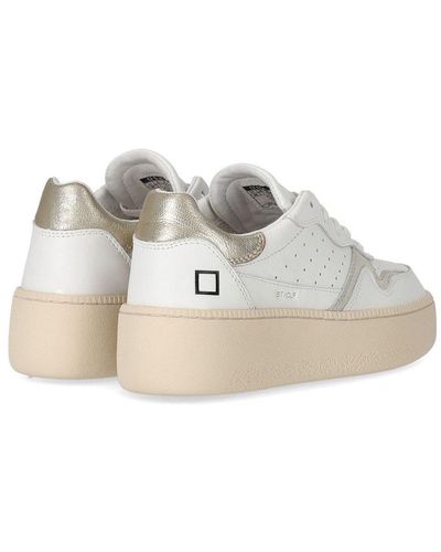 Date Leather Sneakers - Natural