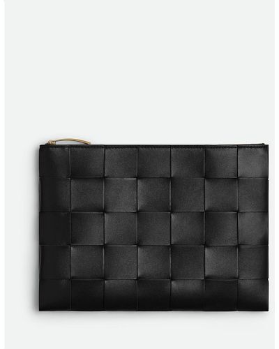 Bottega Veneta Pouch Cassette Medium Flat Bags - Black