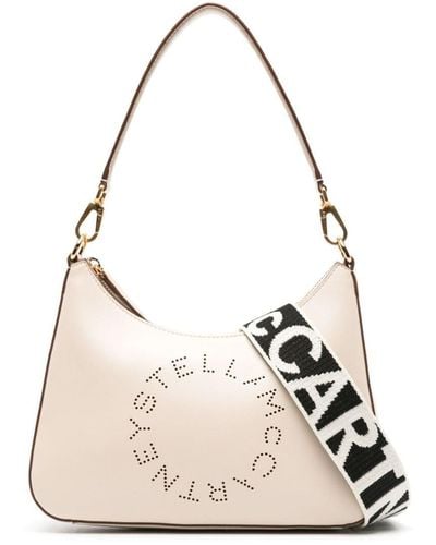Stella McCartney Small Logo Shoulder Bag - Natural