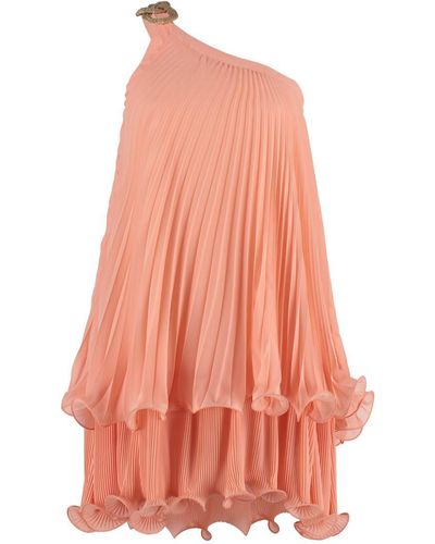 SIMONA CORSELLINI Pleated Mini Dress - Pink