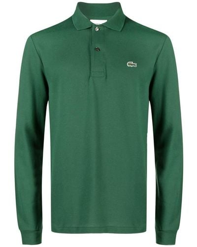 Lacoste Logo-patch Cotton Polo Shirt - Green