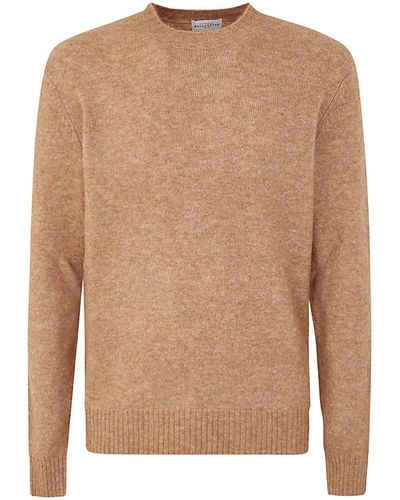 Ballantyne Alpaca Wool Round Neck Pullover Clothing - Brown