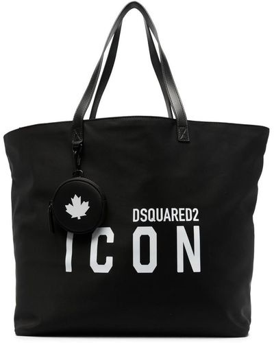 DSquared² Be Icon Shopping Bag - Black