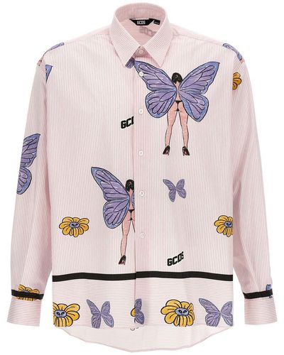 Gcds Butterfly Shirt - Pink
