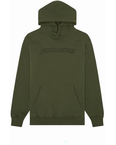 Fucking Awesome Outline Stamp Hoodie - Green