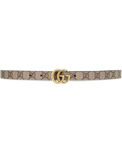 Gucci Marmont Double G Reversible Leather Belt - Multicolour