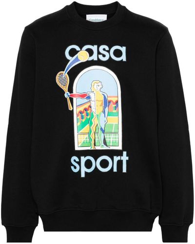 Casablancabrand Graphic Print Sweatshirt - Black