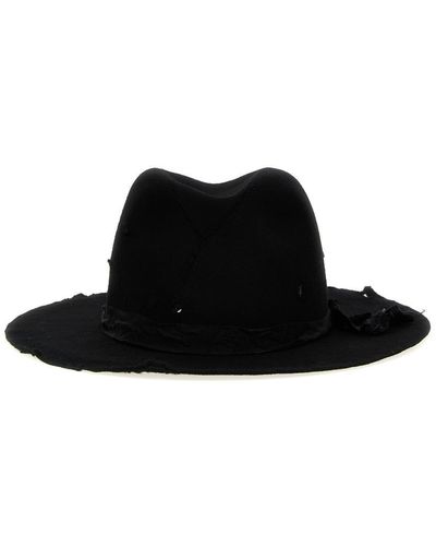 Yohji Yamamoto Damage Soft Hats - Black