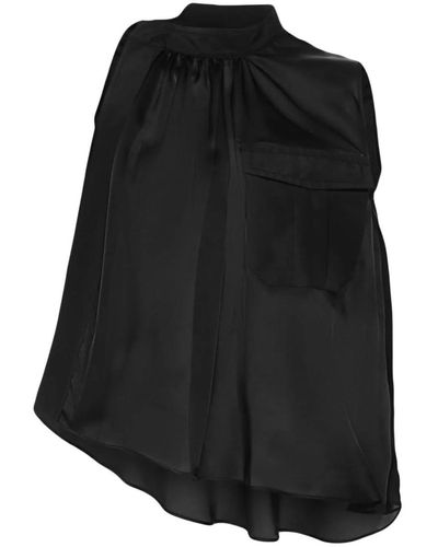 Sacai Fabric Combo Shirt - Black