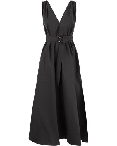 Brunello Cucinelli Sleeveless Dress With Monile - Black