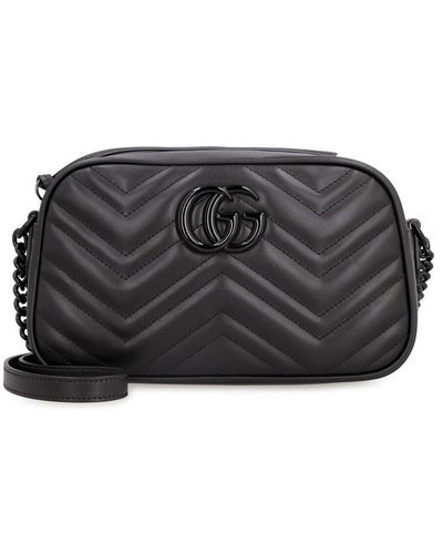 Gucci Gg Marmont Quilted Leather Shoulder Bag - Black