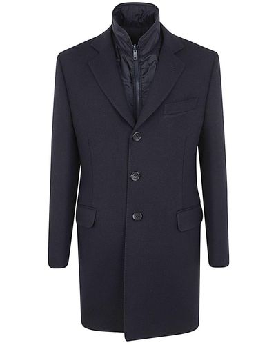 Fay Easy Double Breasted Coat Clothing - Blue