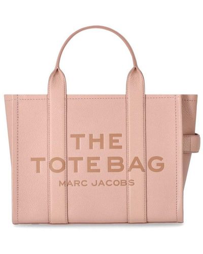 Marc Jacobs The Leather Medium Tote Rose Handbag - Pink