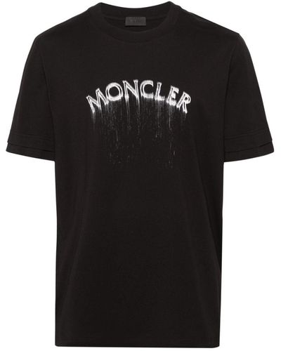 Moncler Logo-print Cotton T-shirt - Black