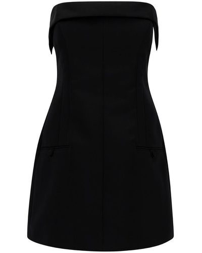Philosophy Di Lorenzo Serafini Mini Black Bustier Dress In Duchesse Woman