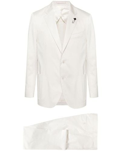 Lardini Dress Brooch Details - White