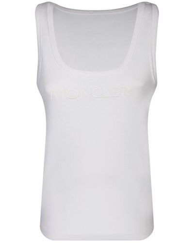 Moncler Logo-Embroidered Sports Vest - White