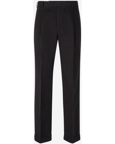 PT01 Cotton Formal Trousers - Black