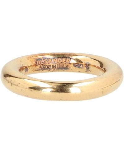 Jil Sander Plated Metal Ring - Natural