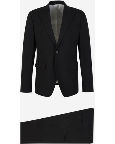 DSquared² Plain Wool Suit - Black