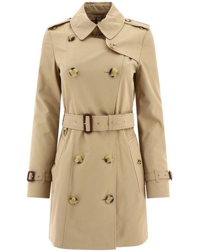 Burberry Double-Breasted Trench Coat - Natural